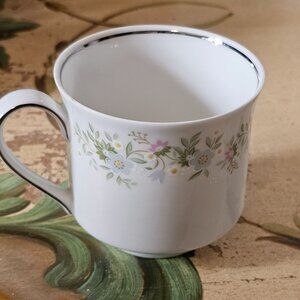 Johann Haviland Bavaria Germany Pastel Floral China Tea Coffee Mug Vintage